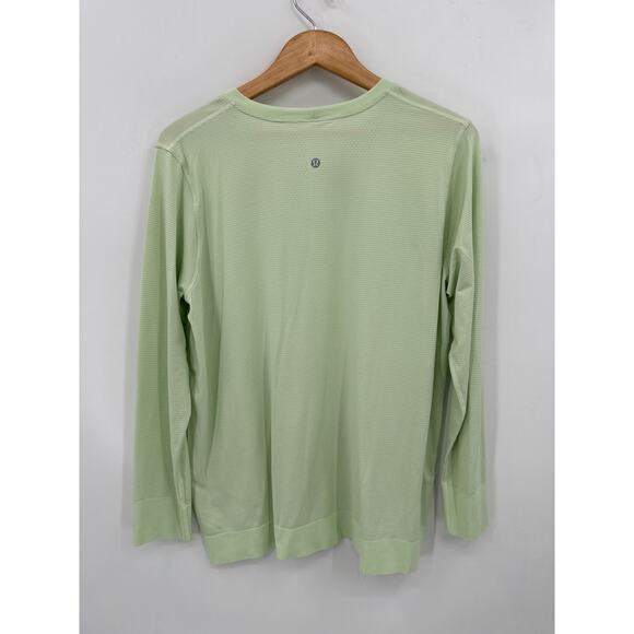 Lululemon Swiftly Relaxed Long-Sleeve Shirt Kohlrabi Green Size 14 - Picture 4 of 5